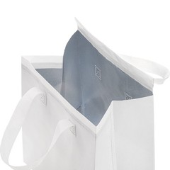 ZENFUN Set of 25 Insulated Take Away Bags, Small Medium, White