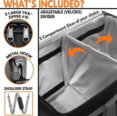 Insulated Food Bag with YKK Closure – Versatile for Hot & Cold Transport