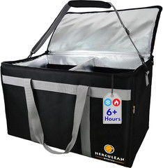 Herculean Premium Insulated Food Delivery Bag with YKK Zipper – Large Commercial