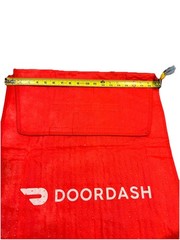 DoorDash Red Food Delivery Foldable Insulated 19X19 Bags with Handles. Set of 2