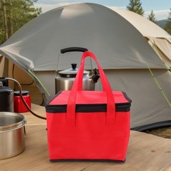 Insulated Catering Bag Red 27 Cm X 27 Cm X 20 Cm For Food Delivery Use