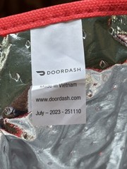 2 Doordash Insulated Hot/Cold Delivery Bags Double Handle Zip Closure Fast Food