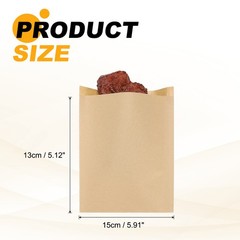 4.72×6.5 Inch Paper Sandwich Bags 100 Pcs Pastry Bag Light Brown