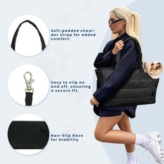 Lightweight Dog Purse Carrier for Small Dogs Under 15 lbs, Puffy Quilted Pet …