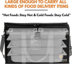 Herculean Insulated Food Delivery Bag with YKK Zipper – Large Commercial Cat…