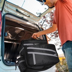 Food Delivery Backpack, Expandable Insulated Pizza Bag with 4 Cup Holders, La…
