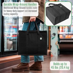 VENO 2 Pack Cooler Bags — Insulated for Food Delivery, Collapsible and Reusable