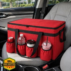 Bodaon Insulated Food Delivery Bag XXXL Pizza Cooler Bag 4 Cup Holders
