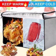 12 Pcs Large Insulated Food Delivery Bag Bulk XXXL Reusable Grocery Bags Fold…