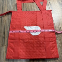 DoorDash Insulated Food Delivery Tote Bag Red Zip Closure 13x15x9.5”
