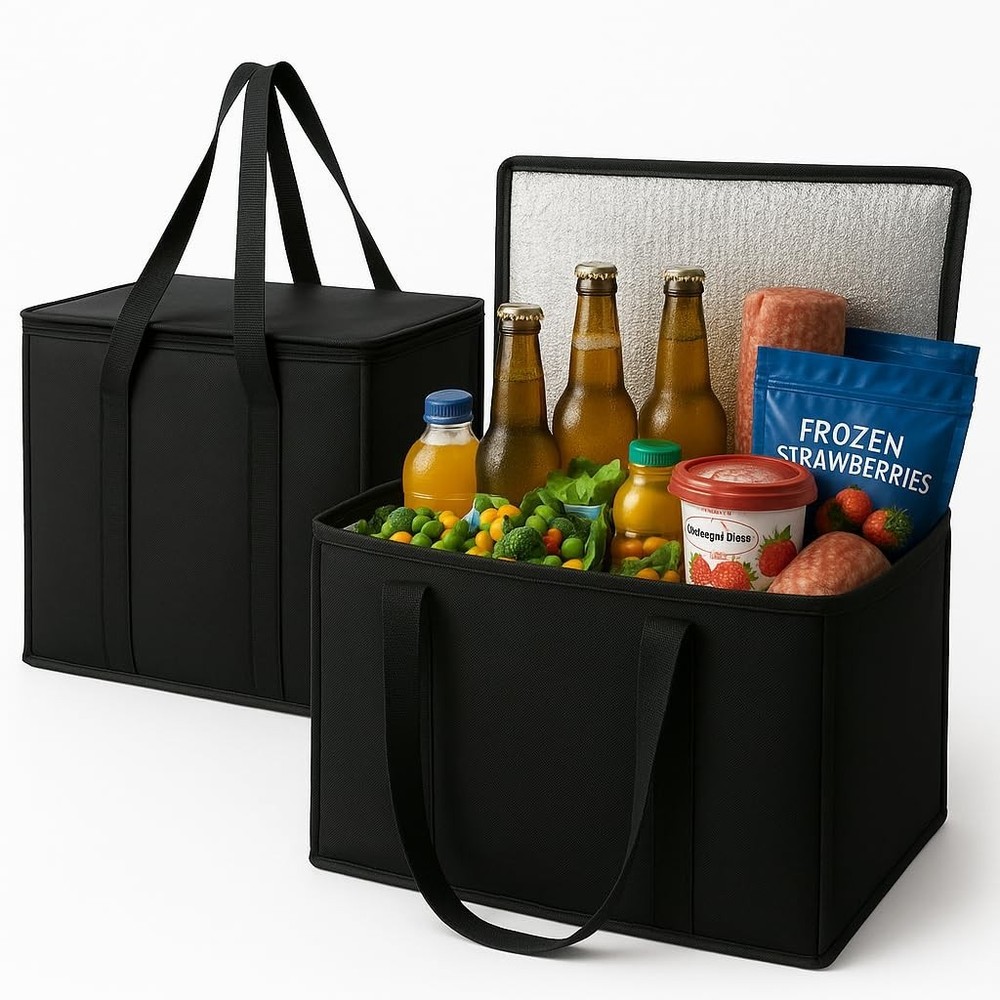 LARGE INSULATED THERMAL DELIVERY BAG — HOT & COLD FOOD CARRIER BEST FOOD BAG