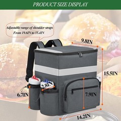 Food Delivery Backpack Pizza Delivery Bag Insulated Delivery Bag with Cup Holder