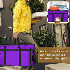 Insulated Bags for Food Delivery, XXXL Pizza Delivery Bags, Large Capacity Coole