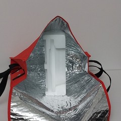 DoorDash Insulated Hot Pizza Bag Red With Handles 19” X 19” X 5”