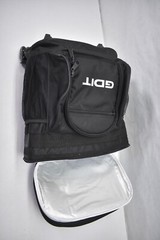 GDIT Insulated Freezer Bag Roller Cart w Adjustable Handle Zippered Pouches