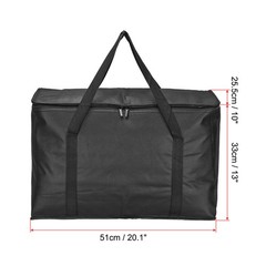 2Pcs 20.1″x10″x13″ Insulated Reusable Grocery Bags Food Delivery Tote Bag, Black