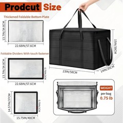Maxdot Food Delivery Bag XXXL Insulated Pizza, Large Catering Delivery Bag with
