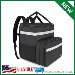 Food Delivery Backpack, Expandable Insulated Food Delivery Bag for Grocery Bike,