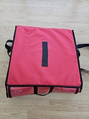 DoorDash Insulated Hot Pizza Bag Red With Handles 19” X 18.75” X 4.75”