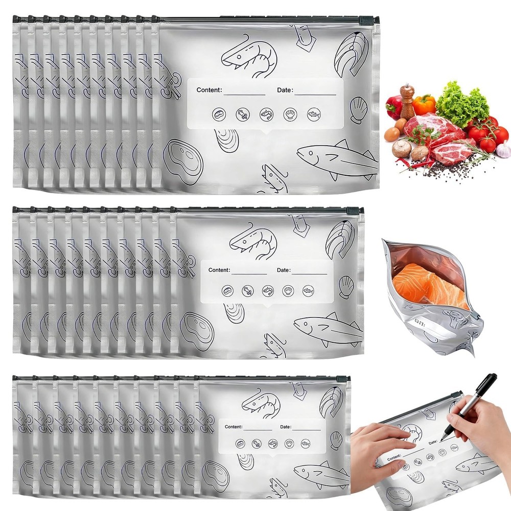 Reusable Foil Storage Ten of each size (large, medium, and small), silver