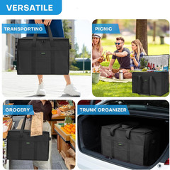 Heavy-Duty Insulated Grocery Bags & Insulated Bag – Collapsible Cooler Bag with