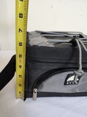 Glacier Gear Thermal Insulated Cooler Lunch Food Bag Black/Gray Shoulder Strap