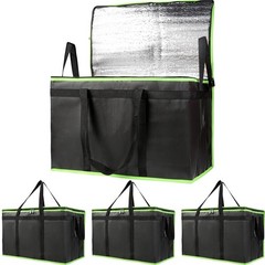 4-Pack Insulated Reusable Grocery Shopping Bag X-Large Frozen Food Cold Cooler