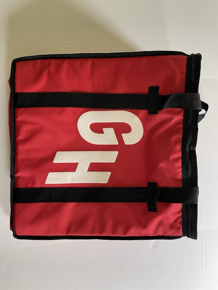 Grub Hub Insulated Collapsible Pizza Delivery Bag 18x18x8 with Straps Handles