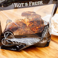 Hot Food Delivery Bags with Clear Window & Handles — 100 Black Carriers