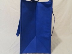 Medium Insulated Food Delivery Tote Bag w/ Drink Holder Blue