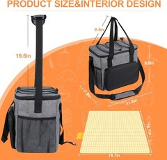 Food Delivery Bag with 78.5 * 78.5 Inch Picnic Blanket for Camping, Picnics