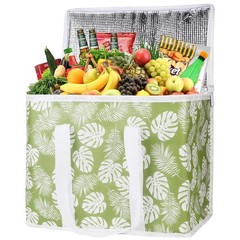 1-Pack Insulated Reusable Grocery Bags X-Large Insulated Food Delivery Bag