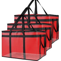 3-Pack Insulated Food Delivery Bag XXXL Pizza Cooler Bags Rideshare Delivery Bag