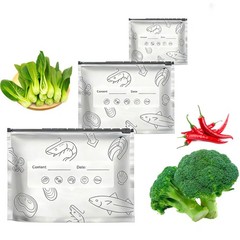 BFRAHD 30 PCS Reusable Aluminum Foil Food Storage Bags,Resealable Ziplock…