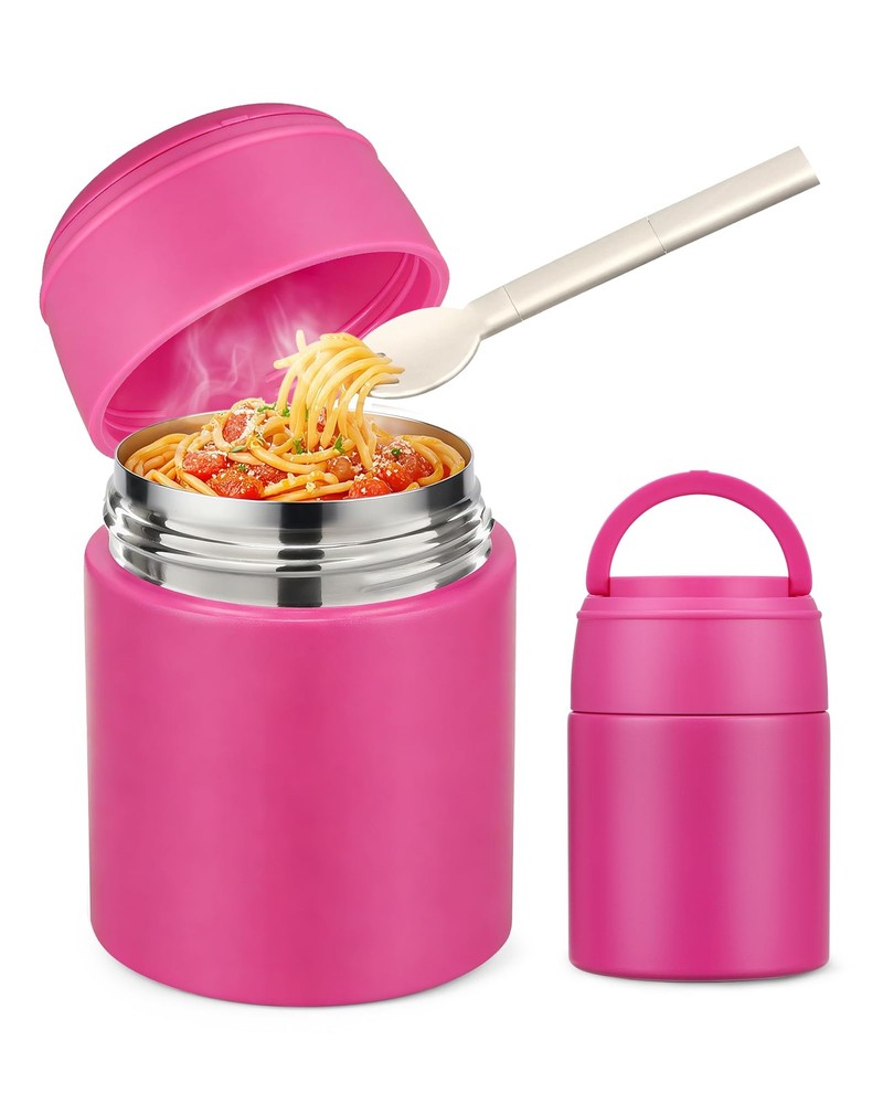 WXXM 10oz Soup Thermo Insulated Food Jar for Kids w/ Spoon Wide Mouth Hot Food