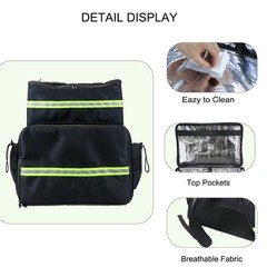 17x17x16 Inch Extra Large Insulated Food Delivery Backpack 4 Pockets Bike