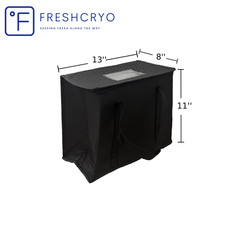 Small Black Insulated Food Delivery Bag Thermal Carrier w/ Handle Hot Cold Uber