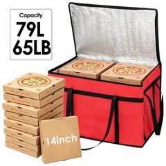 3 Pack XXXL Insulated Food Delivery Bags with Removable Hard Bottom 65lb Load…