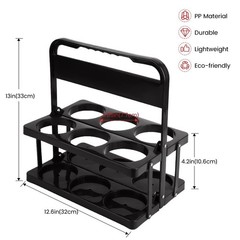 6 Cup Drink Carrier with Handle, Plastic Cup Carriers for Drinks, Drink Holder f