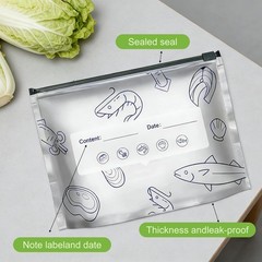 BFRAHD 30 PCS Reusable Aluminum Foil Food Storage Bags,Resealable Ziplock…