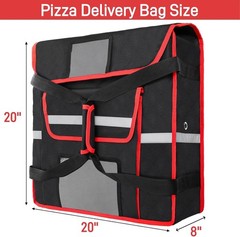 Insulated Pizza Delivery Bag, 20»L x 20»W x 8»H Professional Thermal…