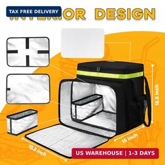 Ytonet Food Delivery Backpack with 7 Cup Holders, Extra Large Insulated Delivery