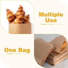 4.72×4.72 Inch Paper Sandwich Bags 100 Pcs Pastry Bag Light Brown