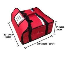 Heavy Duty Pizza Delivery Bag Size 20x20X8″inch Full Insulated Easy Fit 4Pizzas