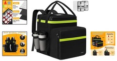 Insulated Food Delivery Backpack for Hot Cold Food with Expandable Design