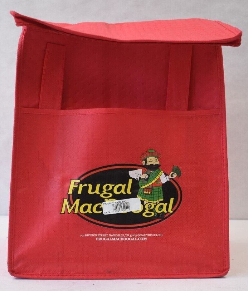 Frugal MacDoogal Liquors Thermal Insulated Tote Bag Red 15″ x 13″ x 9.5″ 62054