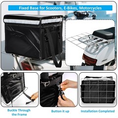 Insulated Food Delivery Bag, Waterproof Thermal Catering Bag for Bike — Pizza