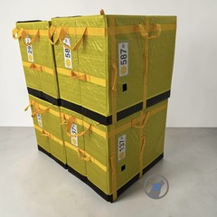 LOT OF 4 PREMIUM AMAZON COURIER DELIVERY CURRENT STYLE TOTE BAGS 28x24x20 YELLOW