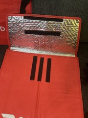 2x Doordash Large Insulated Pizza Delivery Bag Tote 19x19x5 Door Dash Used