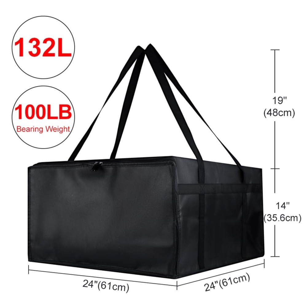 Hot/Cold Insulated Grocery Cooler Bag, 24×24″